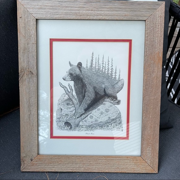 Alan E. Carmen Other - Vintage Lithograph Original Pen & Ink drawing by Alan E. Carmen, Black Bear 🐻